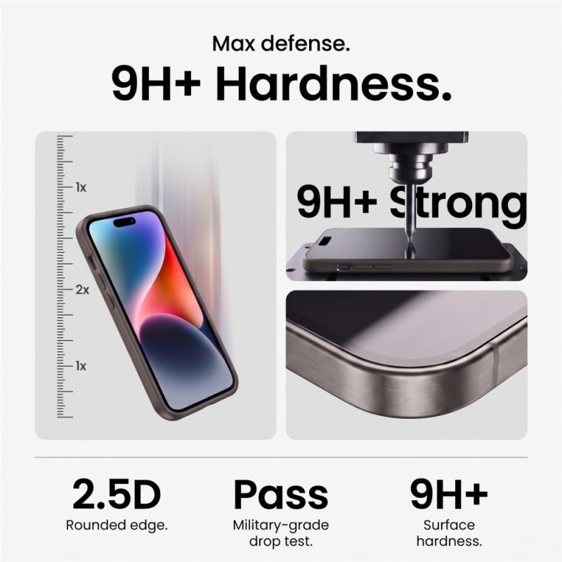 Tech-Protect Easy Set+ karastatud klaasi komplekt Apple iPhone 18 Pro ekraanile ja kaamerale, läbipaistev (3 tk)