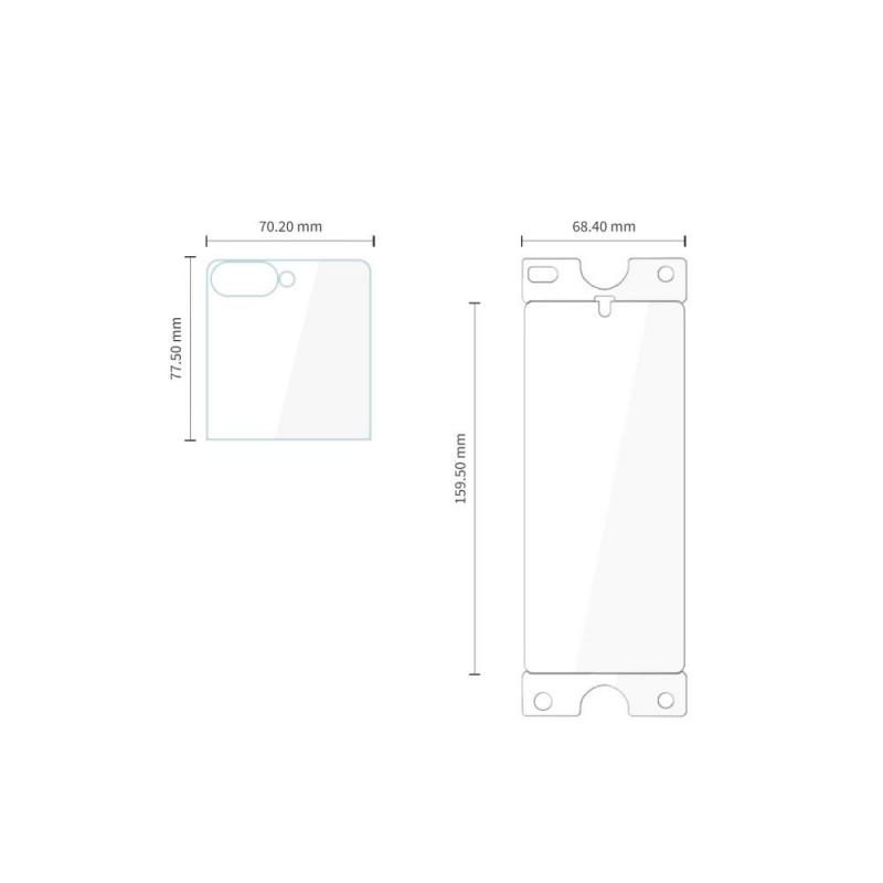 Tech-Protect Easy Set Foil & Glass Fit+ 4in1 ekraanikaitse Samsung Galaxy Z Flip 7 / 8 jaoks, läbipaistev (2+2 tk)