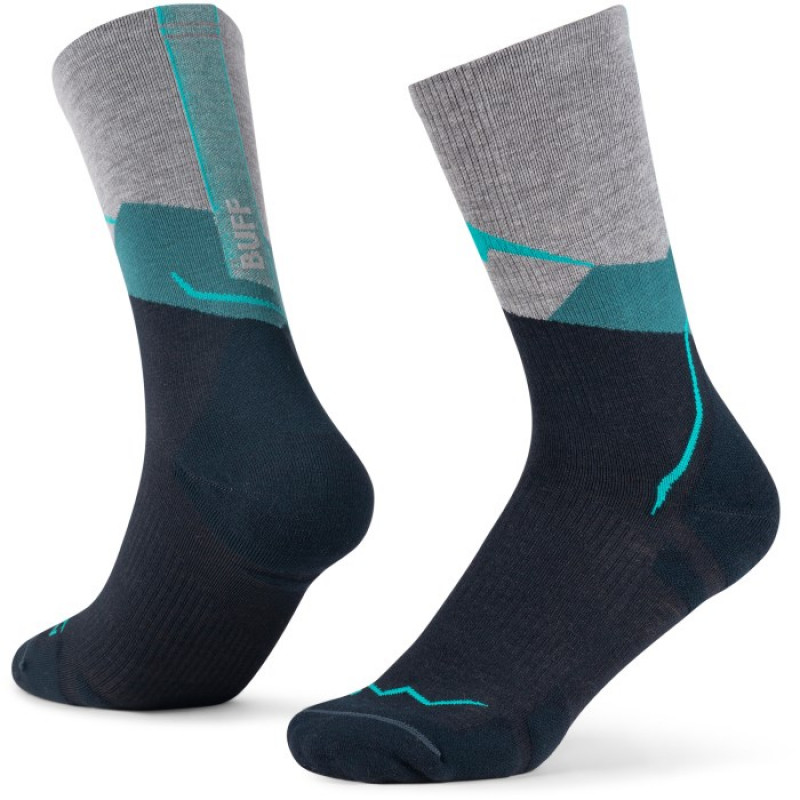 Buff Merino Lightweight Crew Sokk LWC1, Teal, L