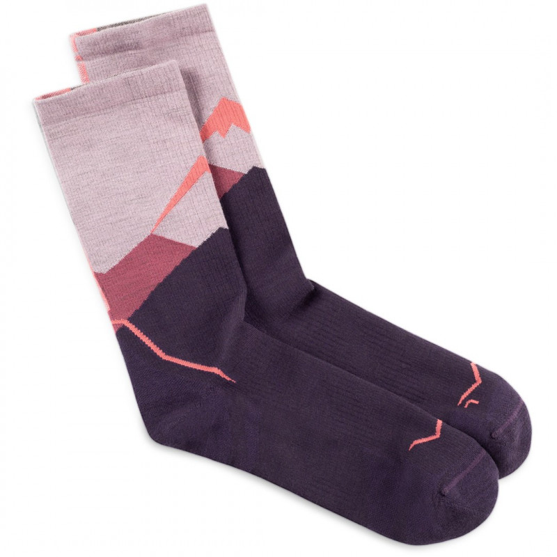 Buff Merino Lightweight Crew Sock LWC1, roosa, L