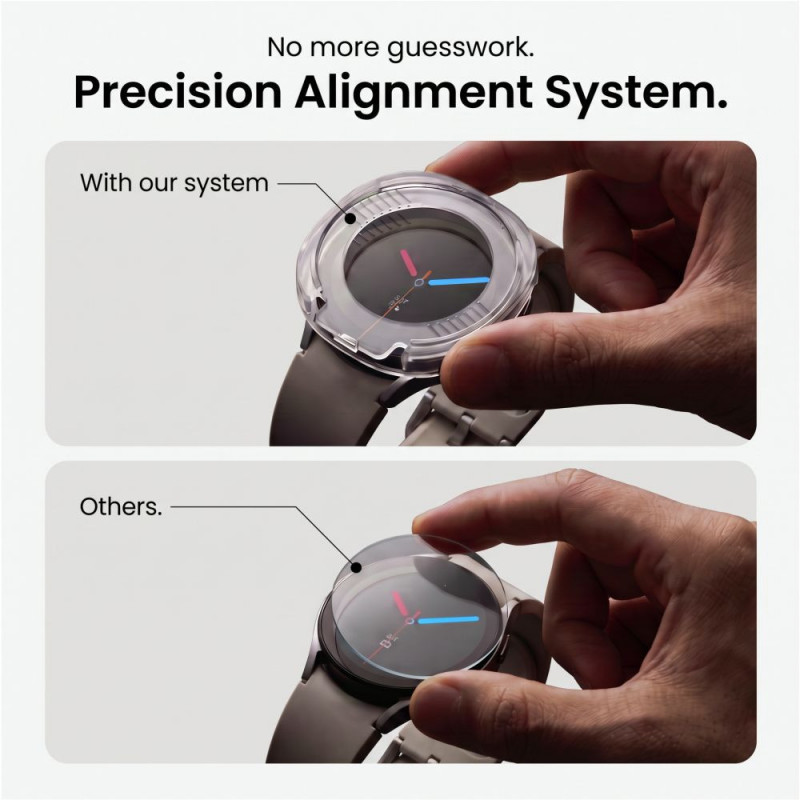 Tech-Protect Easy Set+ karastatud klaas Samsung Galaxy Watch 8 / 9 40 mm jaoks, läbipaistev (2 tk)