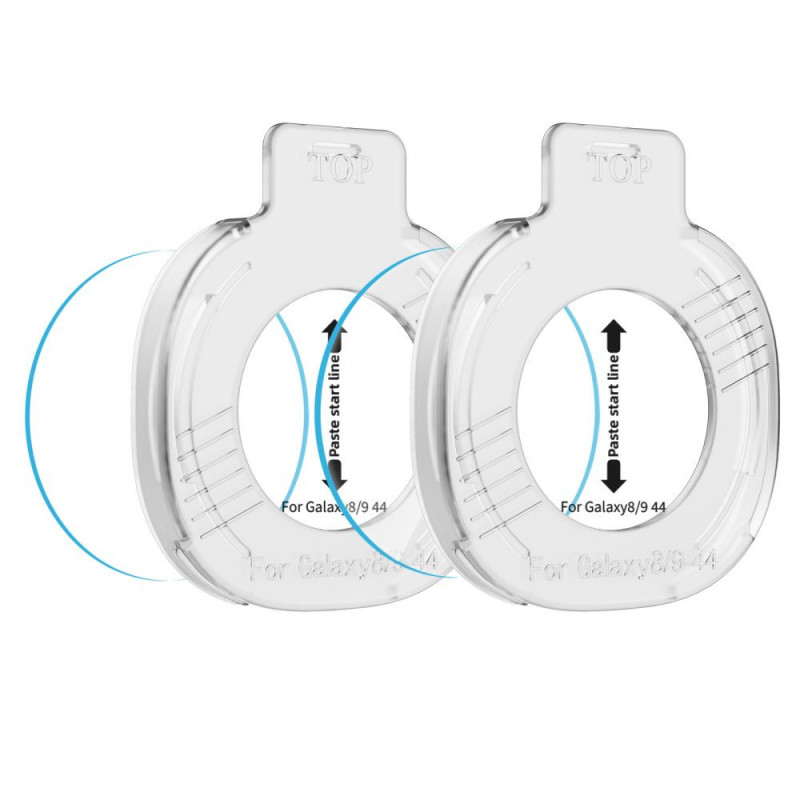 Tech-Protect Easy Set+ karastatud klaas Samsung Galaxy Watch 8 / 9 44 mm jaoks, läbipaistev (2 tk)