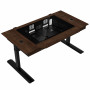 Lian Li DK07 lauakorpus Wood Edition, kahe süsteemi võimekus, 2x E-ATX, reguleeritava kõrgusega, pähkel / must