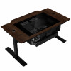 Lian Li DK07 lauakorpus Wood Edition, kahe süsteemi võimekus, 2x E-ATX, reguleeritava kõrgusega, pähkel / must