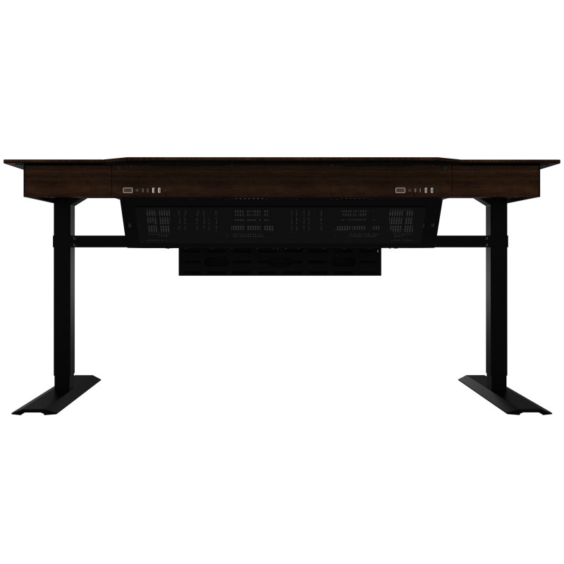 Lian Li DK07 lauakorpus Wood Edition, kahe süsteemi võimekus, 2x E-ATX, reguleeritava kõrgusega, pähkel / must