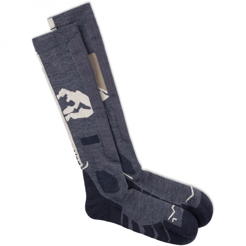 Buff Merino HW Over The Calf Sokid HWO1, Night Blue, L