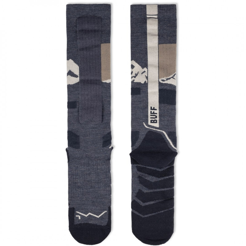 Buff Merino HW Over The Calf Sokid HWO1, Night Blue, L