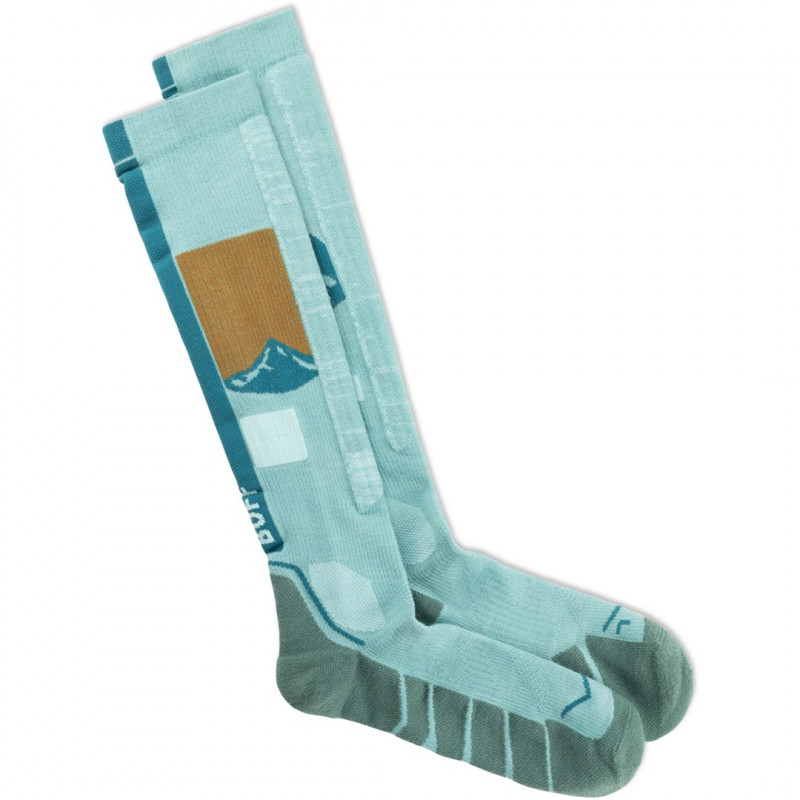 Buff Merino HW Over The Calf Sokid HWO1 Sea Green L