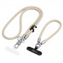 Tech-Protect C10S Rope ristipidine ja randmerihm komplekt, Desert Beige/Titanium