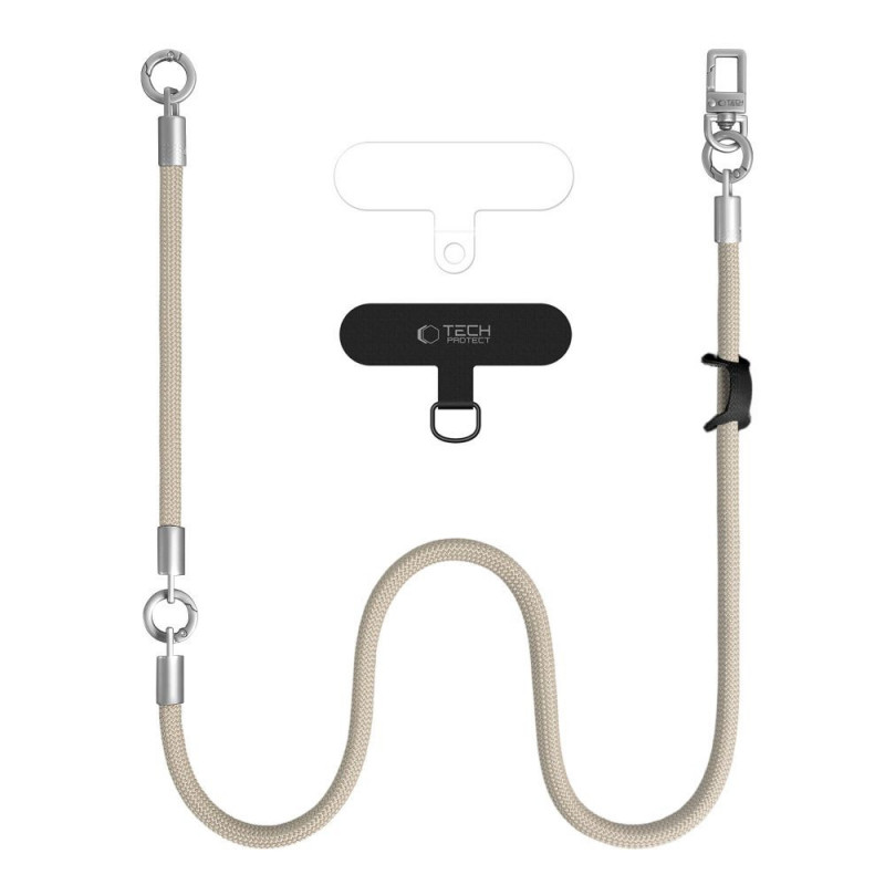 Tech-Protect C10S Rope ristipidine ja randmerihm komplekt, Desert Beige/Titanium