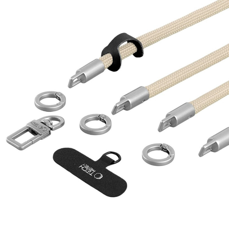 Tech-Protect C10S Rope ristipidine ja randmerihm komplekt, Desert Beige/Titanium