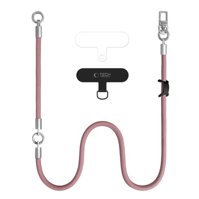 Tech-Protect C10S Rope ristipaela ja randmepaela komplekt, Dusty Rose/Titanium