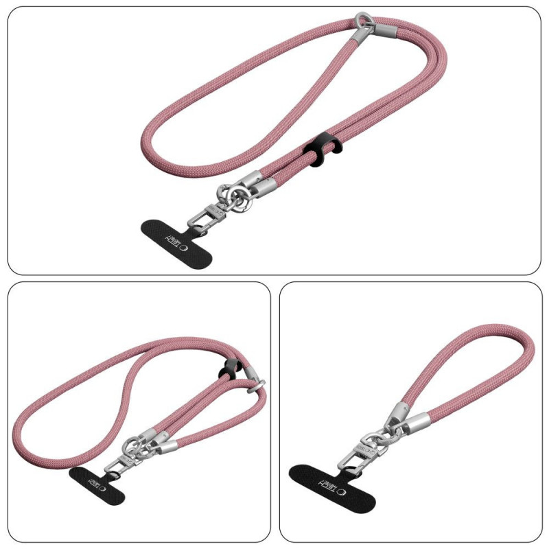 Tech-Protect C10S Rope ristipaela ja randmepaela komplekt, Dusty Rose/Titanium