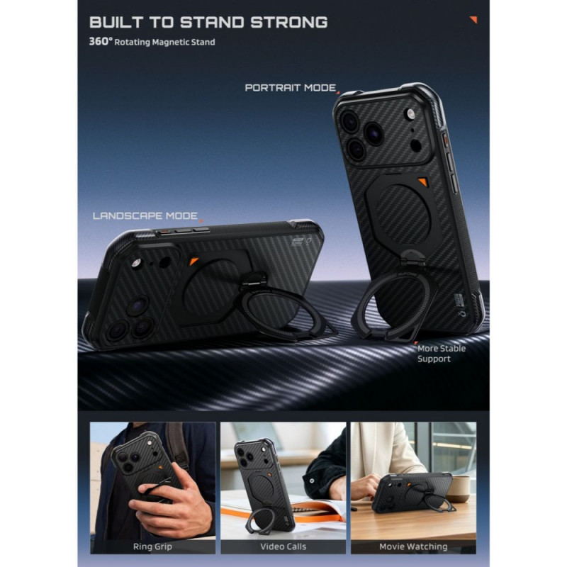 Supcase UB Aero MagSafe Aramid ümbris Apple iPhone 17 Pro Max / 18 Pro Max jaoks, must
