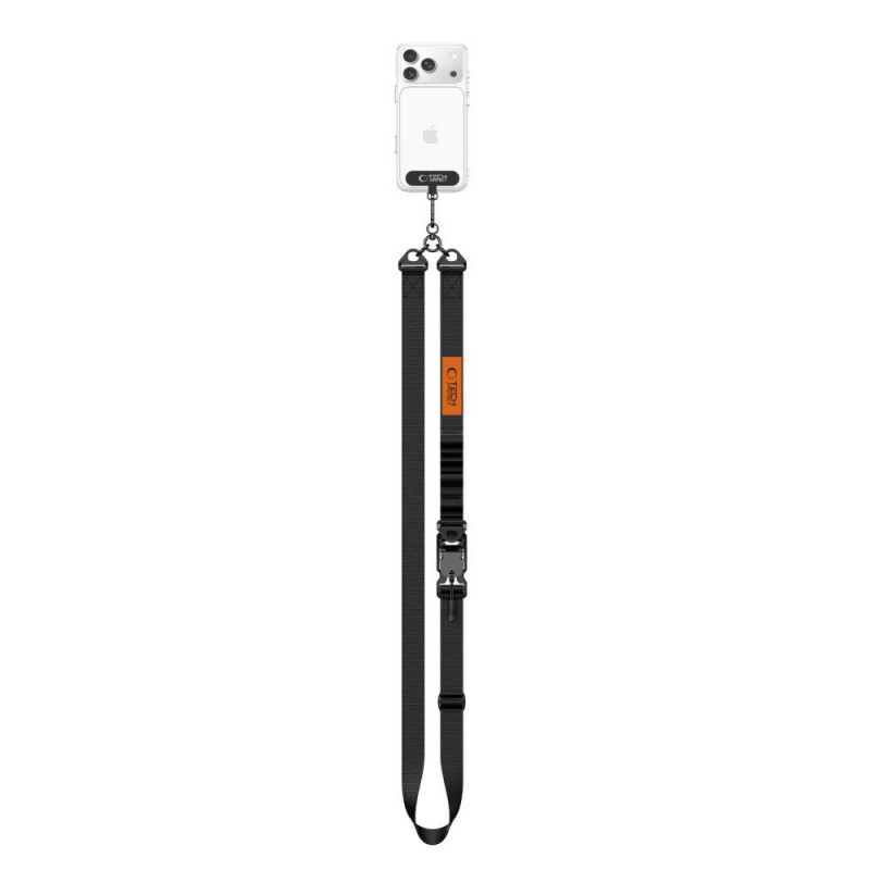 Tech-Protect C9S Rope ristkandmisrihm telefonile, must/oranž