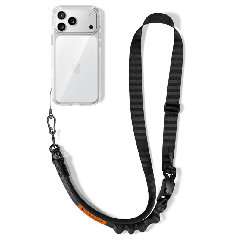 Tech-Protect C9S Rope ristkandmisrihm telefonile, must/oranž