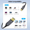 Tech-Protect UltraBoost USB-C - DisplayPort 1.4 kaabel, 8K 60Hz, 180 cm, must