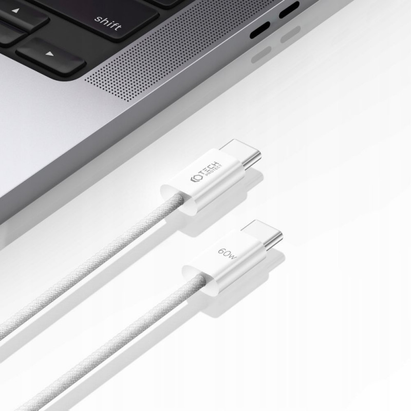 Tech-Protect Ultraboost Classic USB-C / USB-C PD kaabel, 60W, 3A, 100 cm, valge