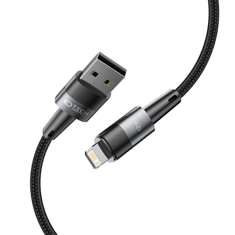 Tech-Protect UltraBoost USB-A/Lightning kaabel 12W 2.4A 200 cm, hall