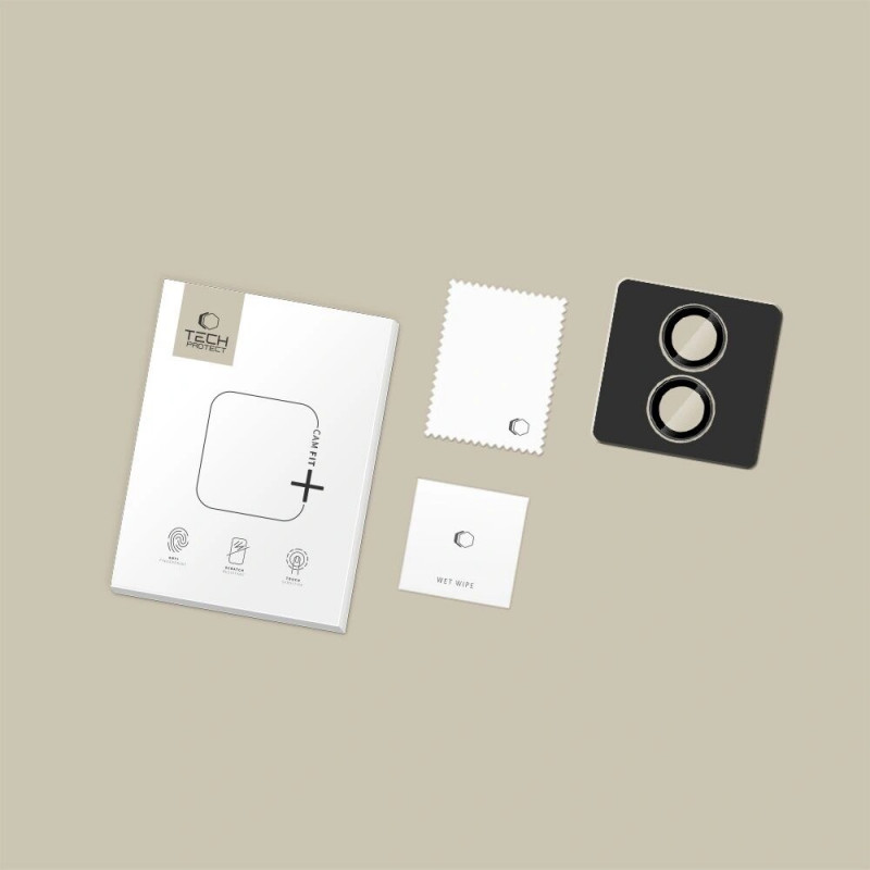 Tech-Protect Camring Fit+ kaameraklaasi kate Apple iPhone 16 / 16 Plus / 17, must