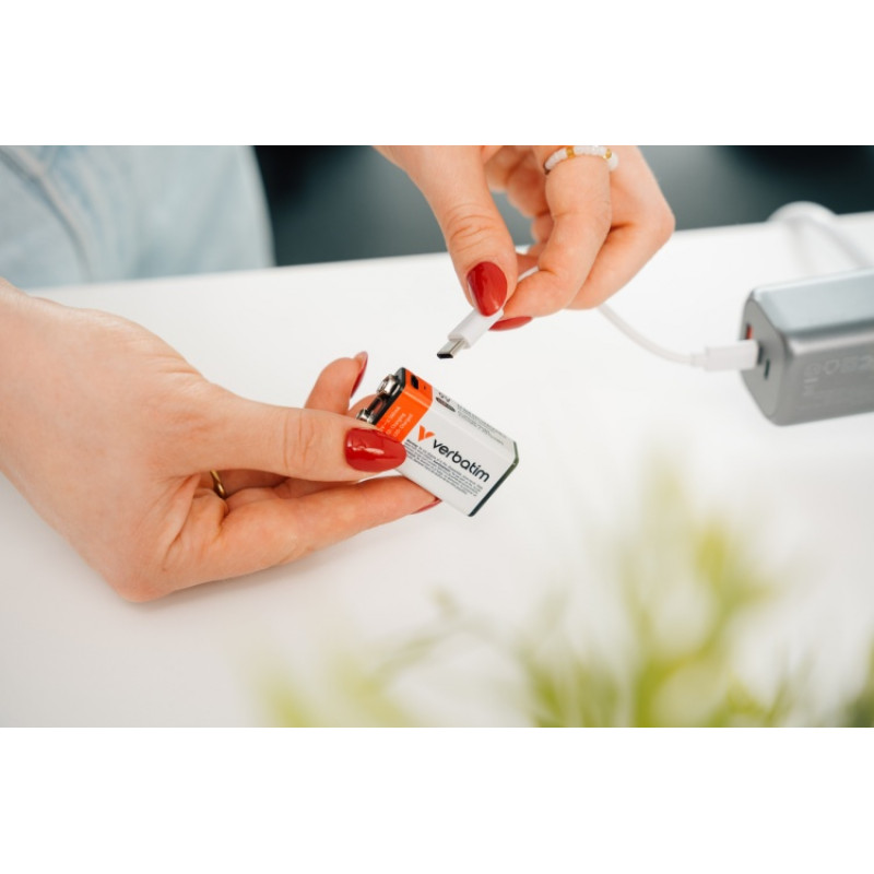 Verbatim 30251 USB-C laetav aku Li-ion 9V 335 mAh (1 tk)