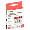 Verbatim 30249 USB-C laetavad patareid Li-ion AA 2100 mAh (4 tk)
