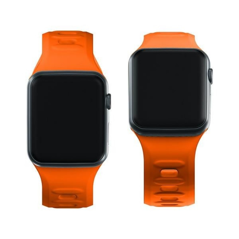 3mk silikoonist kellarihm Apple Watch'ile 38/40/41 mm, oranž