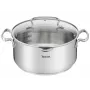 Tefal Duetto+ G7194655 kastrul, ümmargune, roostevaba teras, 24 cm, klaaskaas