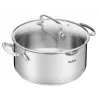 Tefal Duetto+ G7194655 kastrul, ümmargune, roostevaba teras, 24 cm, klaaskaas