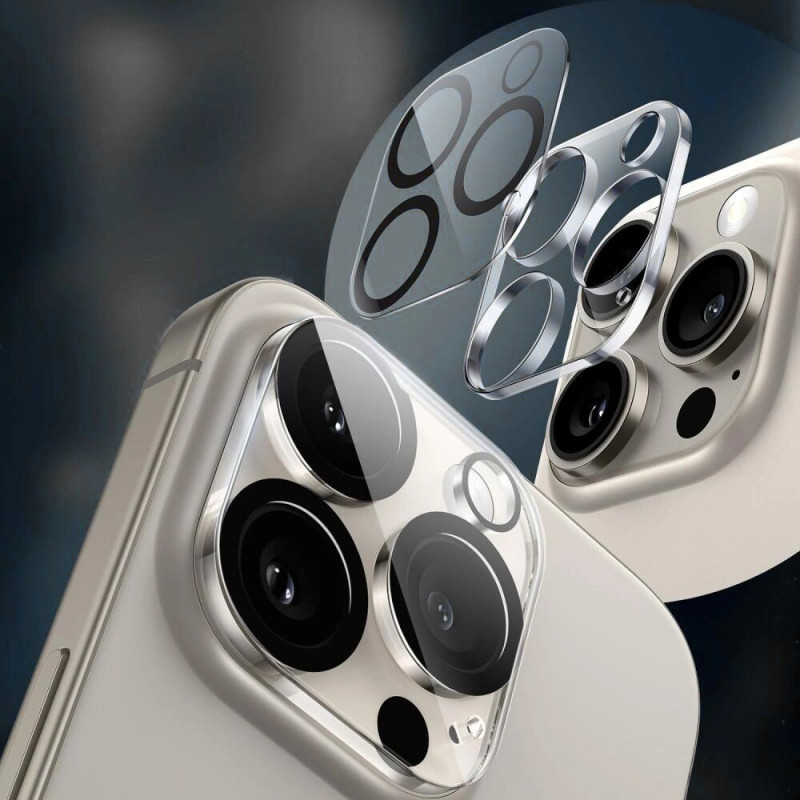 Tech-Protect Cam Fit+ kaamera objektiivi karastatud klaas Apple iPhone 14 / 14 Plus / 15 / 15 Plus jaoks, läbipaistev