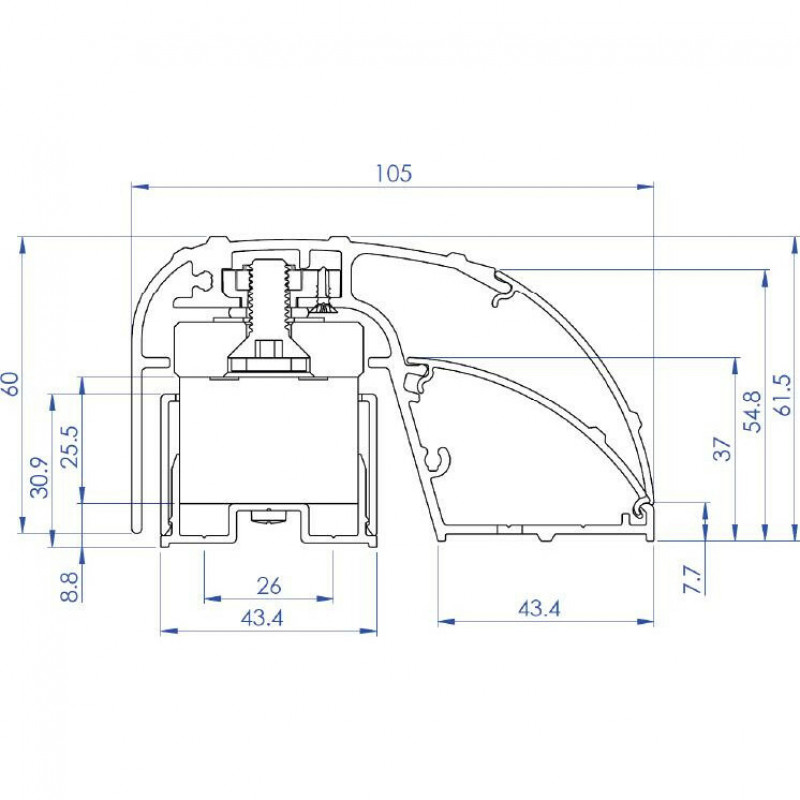 CDVI P300EVO elektromagnetiline ukseraami lukk 400 mm, 300 kg, jälgimisega (52870)