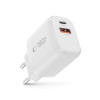 Tech-Protect NCA20 USB-A, USB-C seinalaadija PD 20W / QC3.0, valge