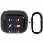 BMW BMA322SWTK mitmevärviliste joontega ümbris Apple AirPods 3-le, must
