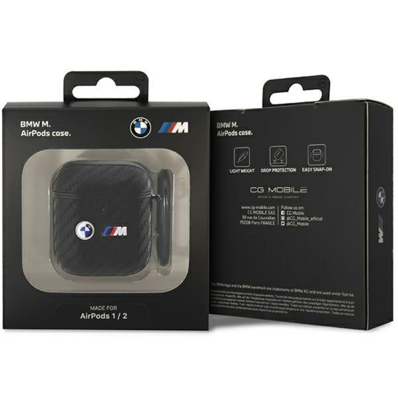 BMW BMA2WMPUCA2 Carbon Double Metal Logo kate Apple AirPods 1/2-le, must