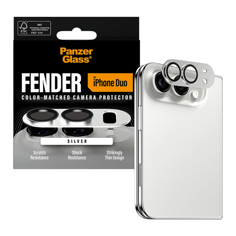 PanzerGlass Fender kaamerakaitse iPhone Duo jaoks, valge