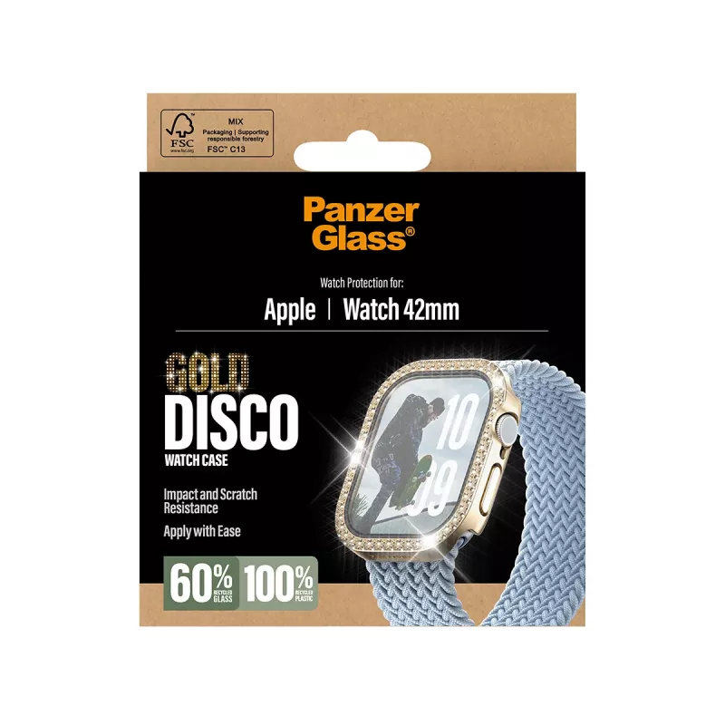 PanzerGlass Fullbody ekraanikaitse Apple Watch 2025 42 mm jaoks, Disco Gold (PG88079)