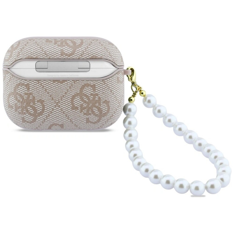 Guess 4G Pearl Strap kõvakate Apple AirPods Pro 3-le, roosa