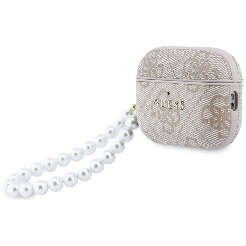 Guess 4G Pearl Strap kõvakate Apple AirPods Pro 3-le, roosa