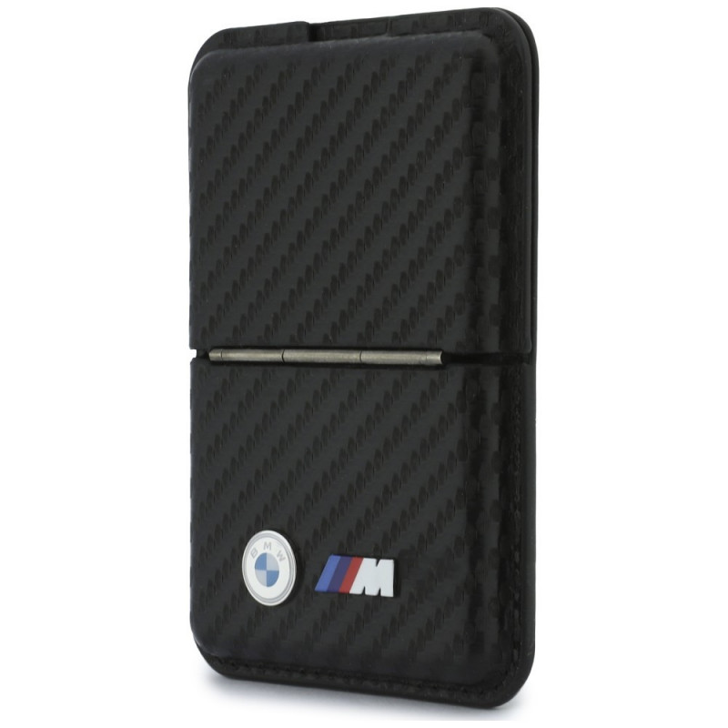 BMW M Carbon Metal Logos MagSafe rahakott, must