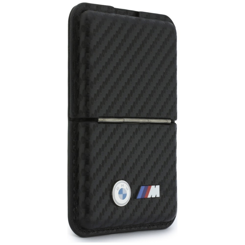 BMW M Carbon Metal Logos MagSafe rahakott, must