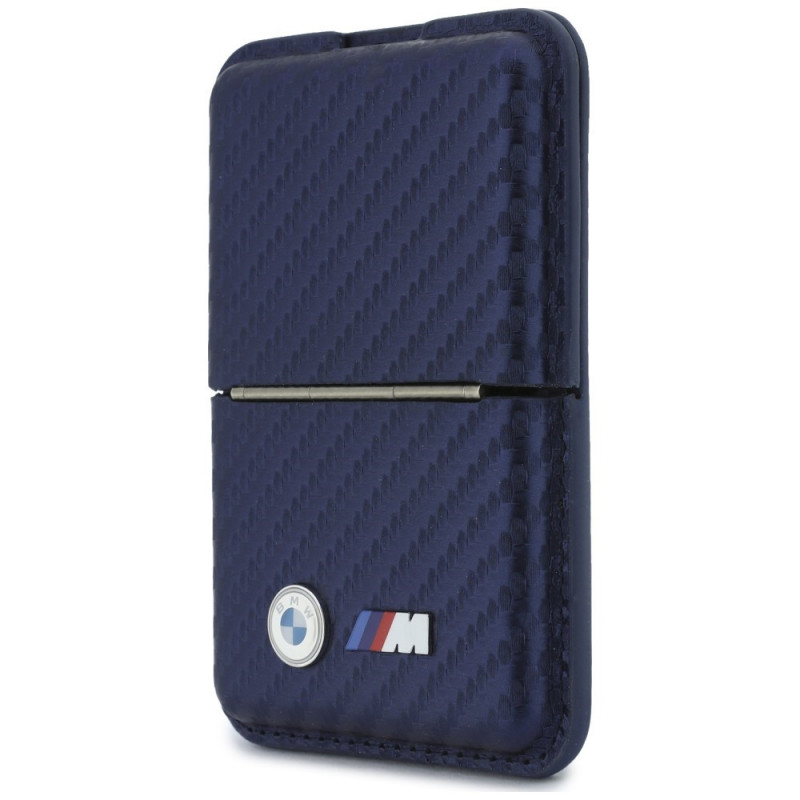 BMW M Carbon Metal Logos MagSafe rahakott, tumesinine