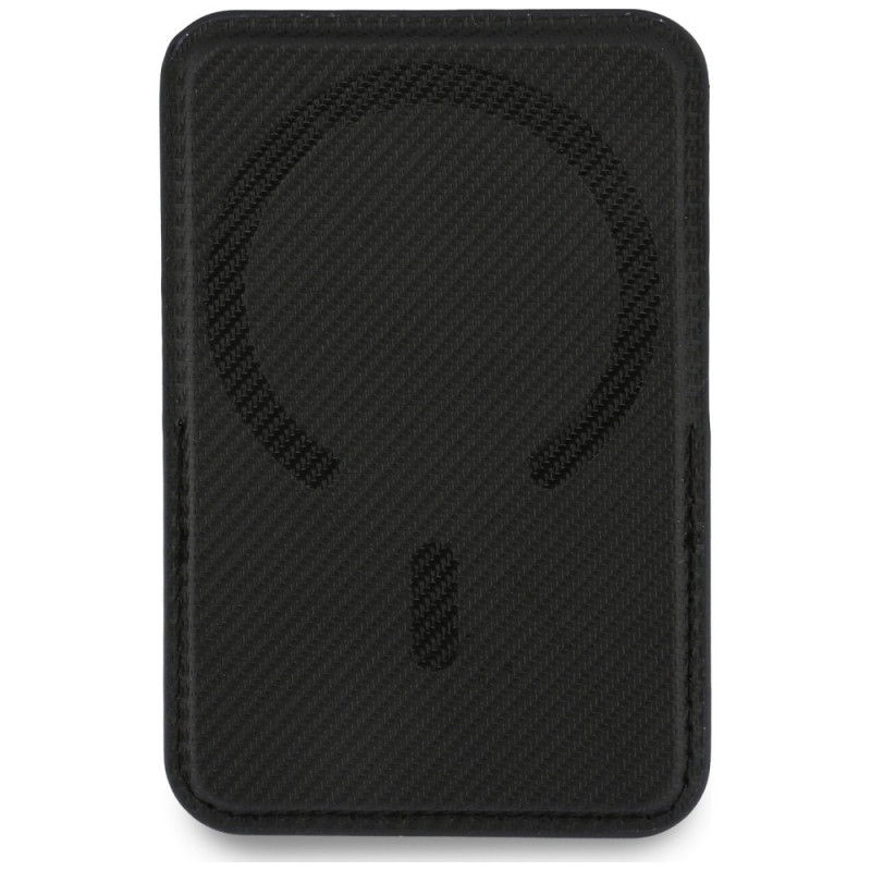 BMW Carbon Metal Logos MagSafe rahakott, must