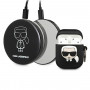 Karl Lagerfeld Ikonik silikoonkate AirPods 1/2 jaoks koos 2000 mAh akupangaga, must