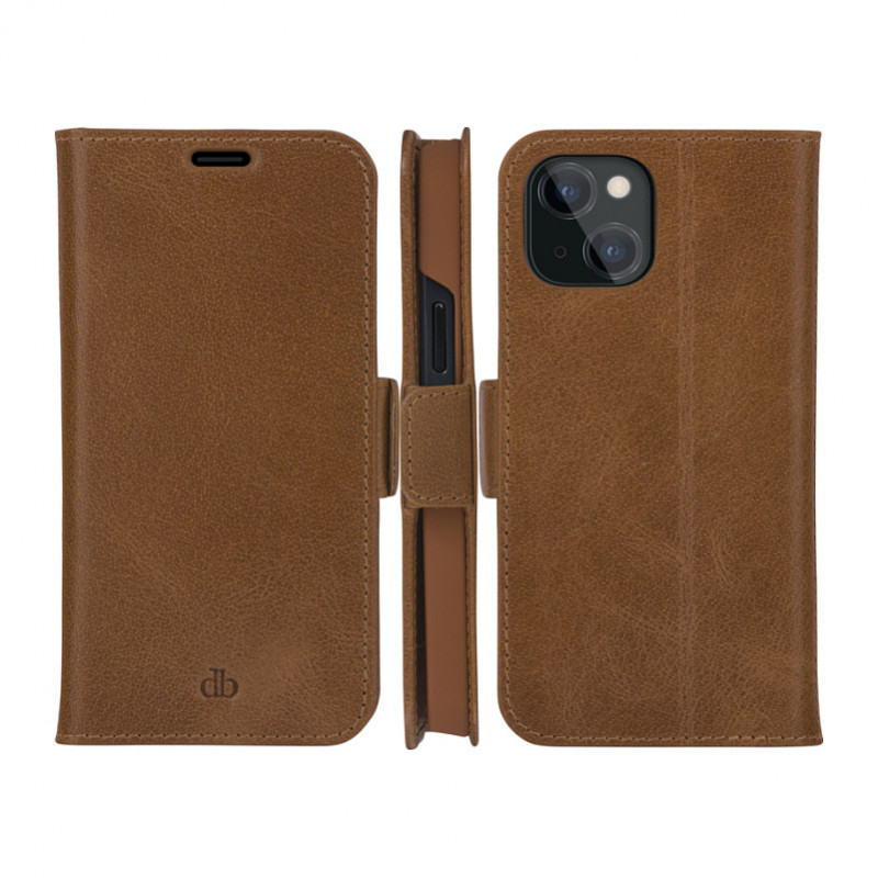 dbramante1928 Copenhagen Slim ümbrisklapiga kott, teralise nahaga, helepruun, Apple iPhone 13 mini jaoks (CS54GT001324)