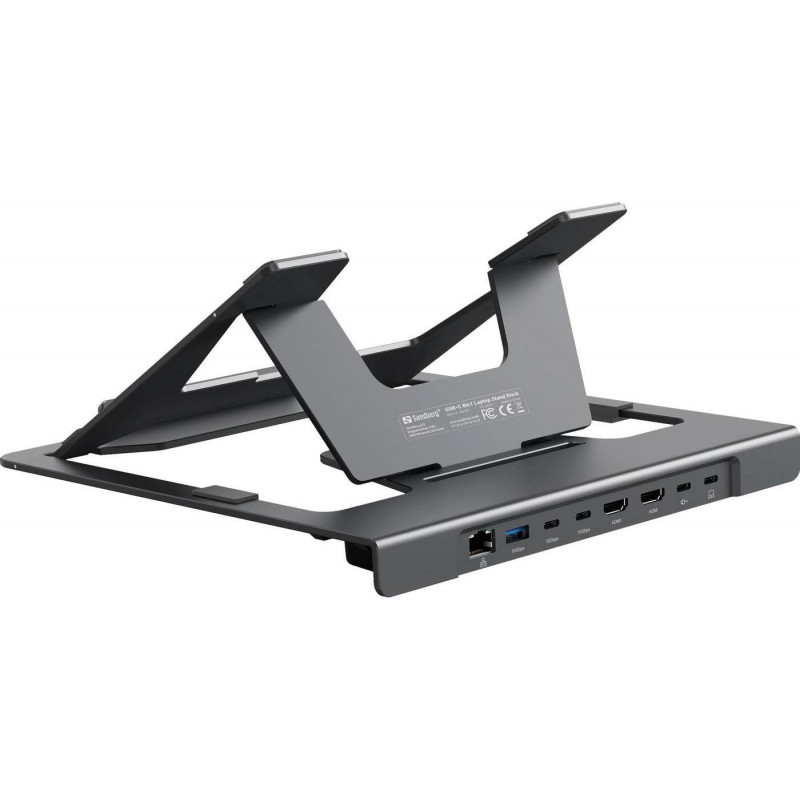 Sandberg USB-C 8-in-1 sülearvuti alus dokiga (136-83)