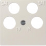 Gira tsentraalplaadi sisu 025903, 4-kohaline, 50x50 Ankaro jaoks, System 55, puhasvalge