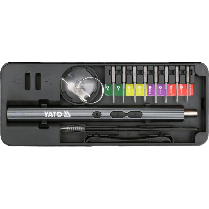 YATO YT-25770 kruvikeerajakomplekt otsakutega, 3,7 V, 56 tk