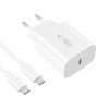 Tech-Protect NC20W 1-port USB-C seinalaadija PD20W USB-C / USB-C kaabliga, valge