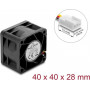 Delock 67651 alalisvoolu aksiaalventilaator 24 V, 40 x 40 x 28 mm