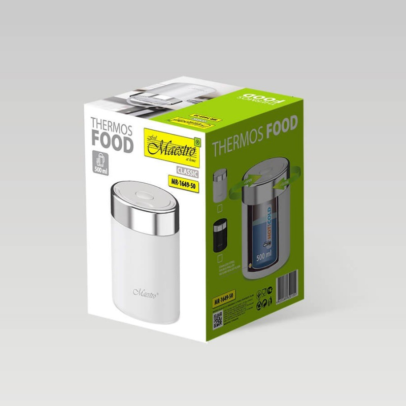 Maestro MR-1649-50-WHITE toidutermos, 500 ml, valge